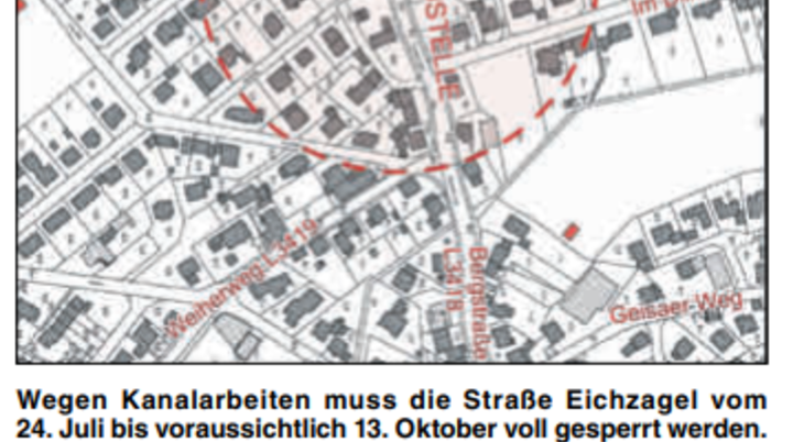 Sperrung Zufahrt Eichzagel | © Gemeinde Petersberg