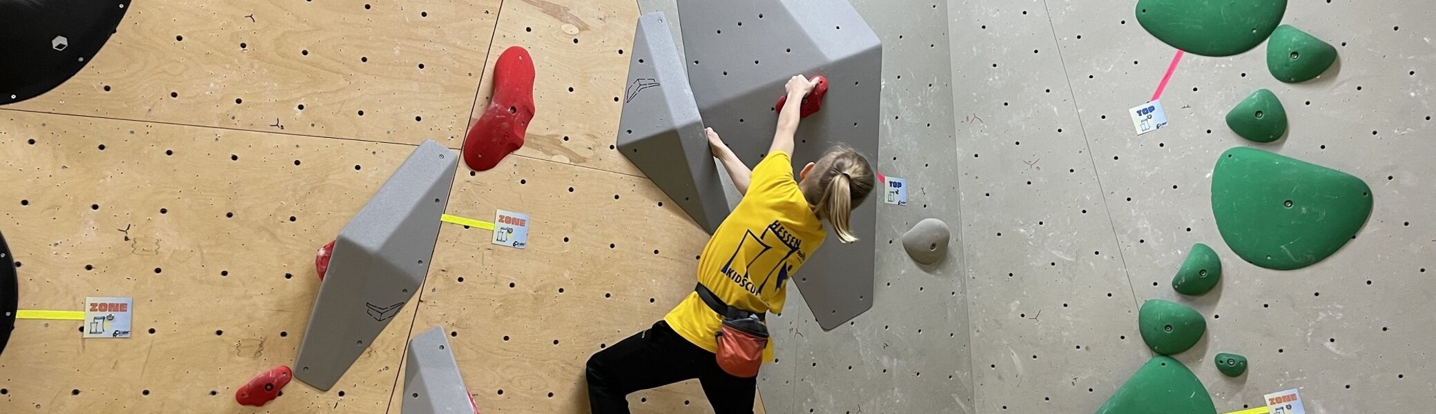 Jonathan Pollmeier beim ersten KidsCup 2024 | © DAV Sektion Fulda